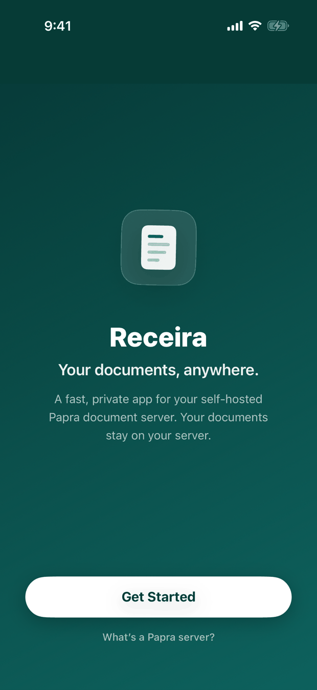 Receira onboarding wizard